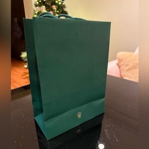 Rolex  Green Paper Bag